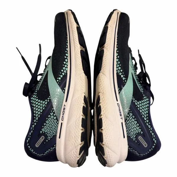 Brooks Ghost Neutral Running Shoes Womens 8.5 Medium Navy Teal Cushioned Trainer - Image 6