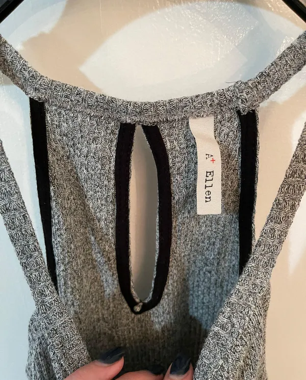 Mystique Boutique Gray Tank Top Crop Top - Image 3