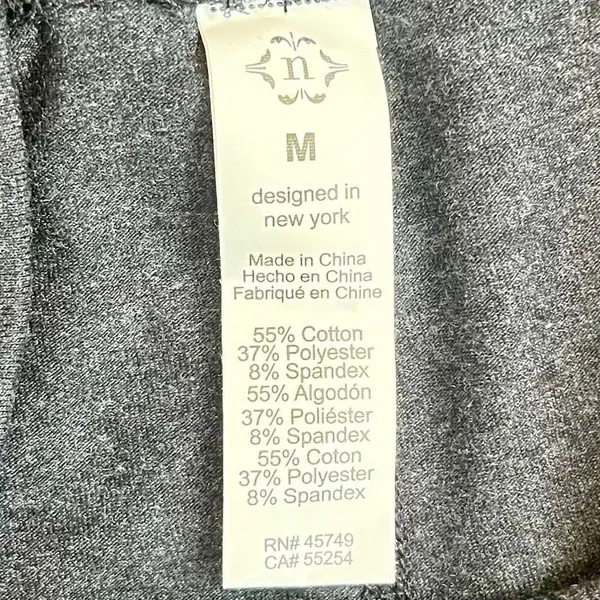 Nanette Lepore Women's Heather Charcoal Gray Pull On Skinny Leggings Medium - Image 7