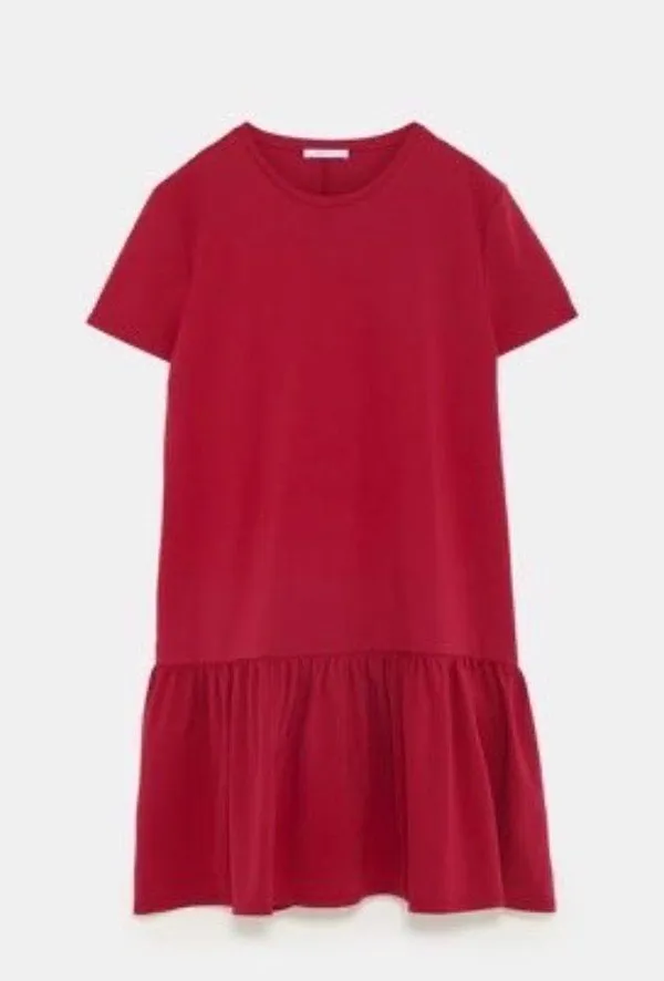 Zara Short Sleeve Peplum Shift Dress - Image 2