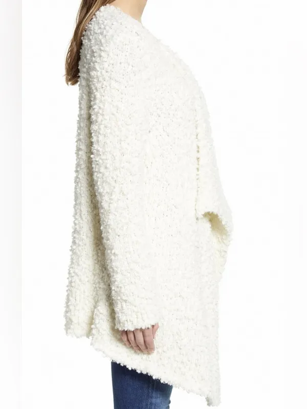 1. State Ivory Plush Drape-Front Cardigan Sz XL NWT Super Cozy! - Image 4