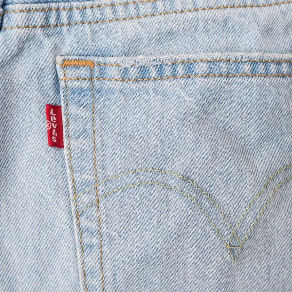 Levi’s High Waisted Light Wash 501 Denim Shorts - Image 9