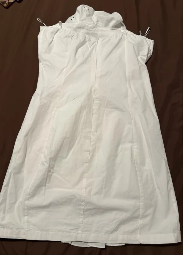 Zara White Ruffle Mini Dress - Image 3