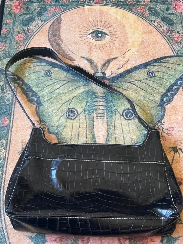 Y2k vintage Classic Black Shoulder Bag - Image 9