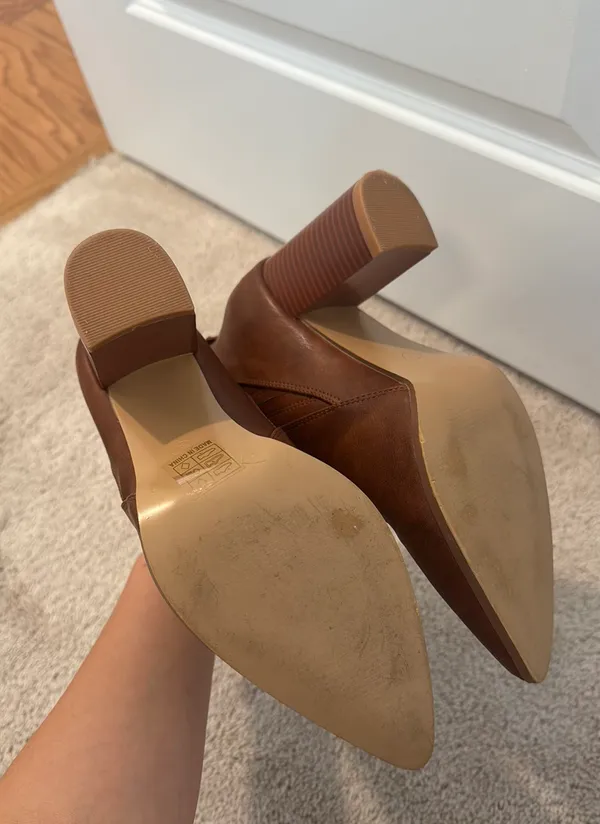 Pointed Toe Brown Ankle Boots Size 8 - Image 3