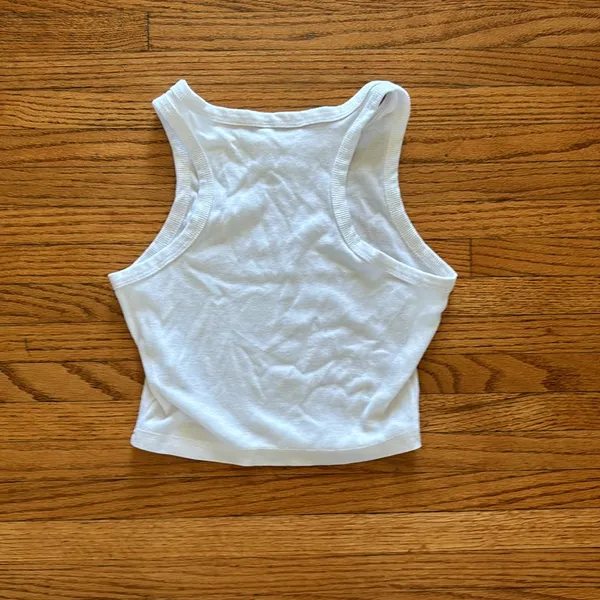 White ribbed tank top Size XS - Image 3