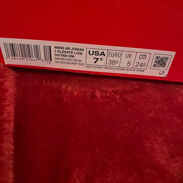 Nike Jordan 1 Elevate Low Varsity Red and Charcoal Gray - Image 6