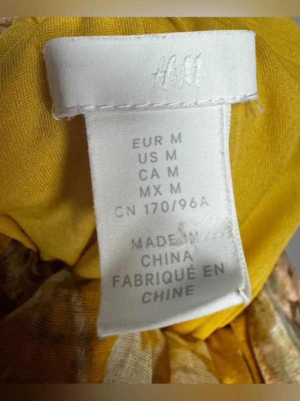 H&M Lyocell Blend Flounced Ruffle Dress Size Medium - Image 11