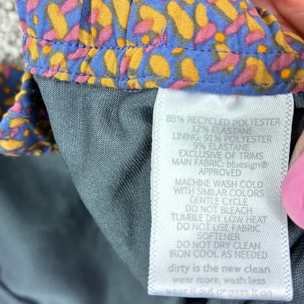 Toad&Co Sunkissed Weekend Skort Size L blue Print UPF50 Hiking Travel Outdoor - Image 5