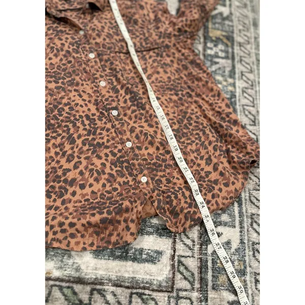 Aerie Leopard Print Button Up Shirt - Image 8
