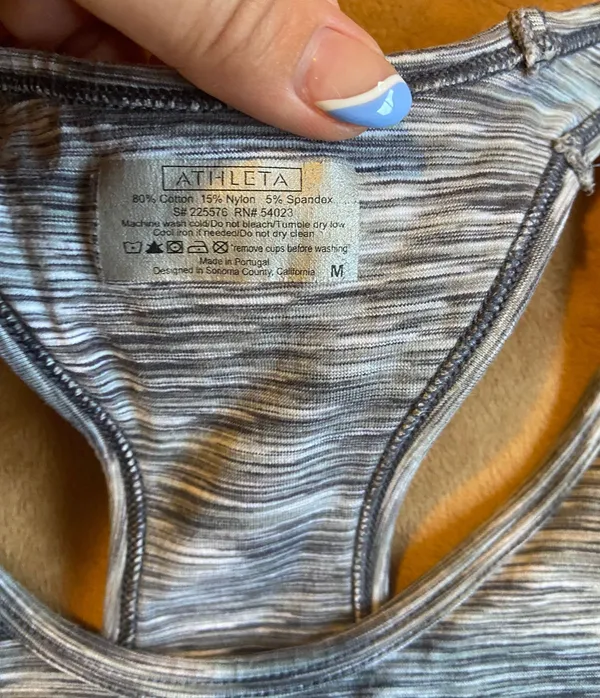 Athleta Sports Bra Medium Gray - Image 5