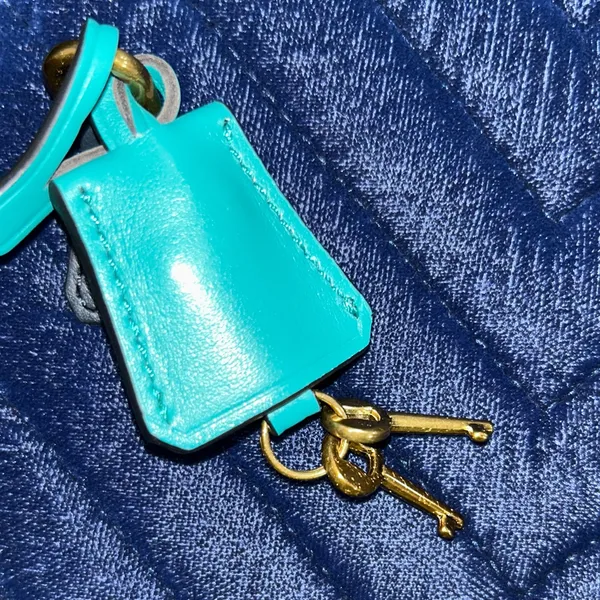 J. Crew Blue Chevron Crossbody Bag - Image 7