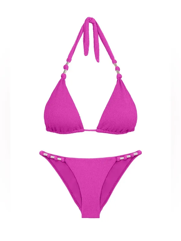 VIX Paula Halter Bikini SET, Size Small, $212 Pink - Image 3