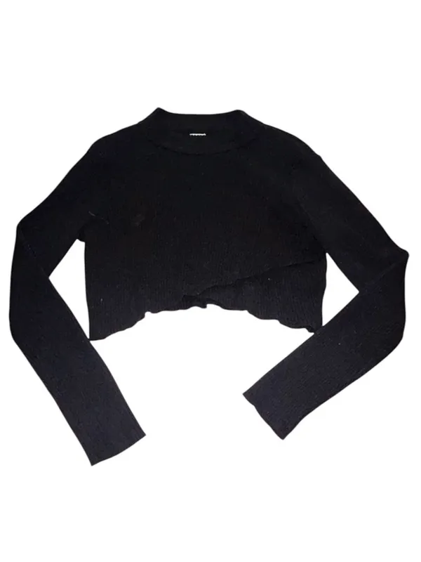 Joie 2-Piece Black Ribbed Knit Sweater Dress Fitted L EUC - Image 2