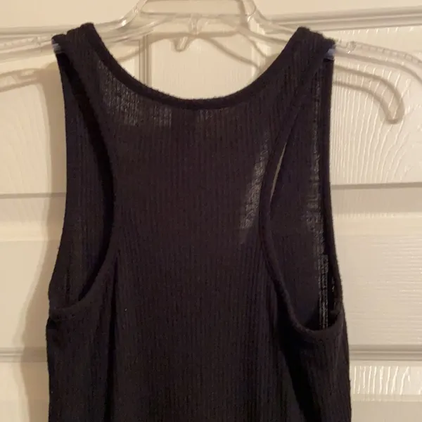 Bongo Ribbed Black Racerback Dress with Side Split - Image 5