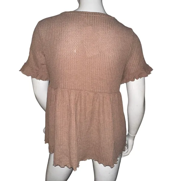 Floerns Waffle Knit Peplum Top - Image 4