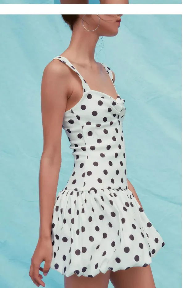 ZARA Polka Dot Balloon Mini Dress - Image 4