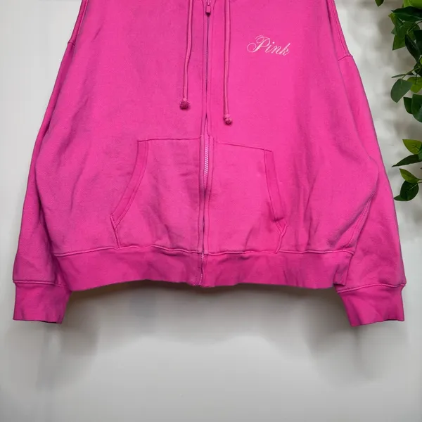 VS Pink Ivy Campus Fleece Full Zip Hoodie Jersey Shore Graphic size XL - Image 7