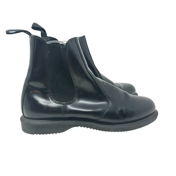 Dr. Martens Flora Chelsea Boots Pull-On Leather‎ Polished Black Size US 9 - Image 8