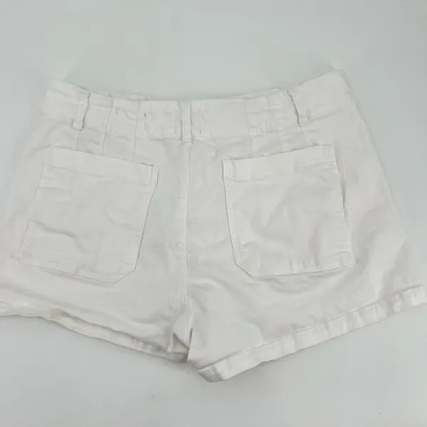 Anthropologie Maeve plus size The Colette Denim Shorts white pockets size 16 W - Image 10