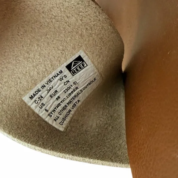 Reef Cream Cushion Vista Sandals Slides Sz 6 - Image 4