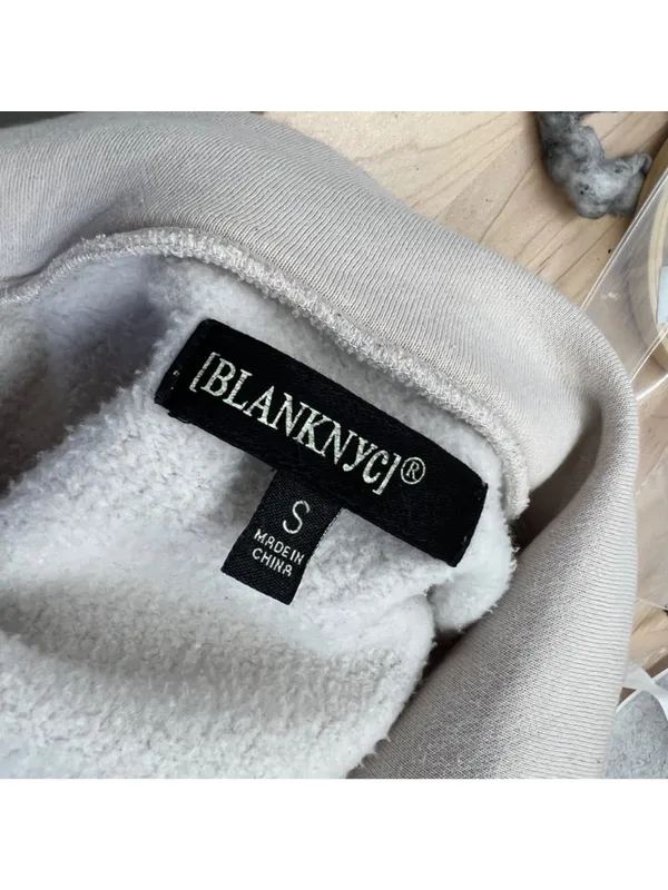 Blanknyc Keep Me Company Beige Open Front Long Minimalist Coat Size Size Small - Image 8