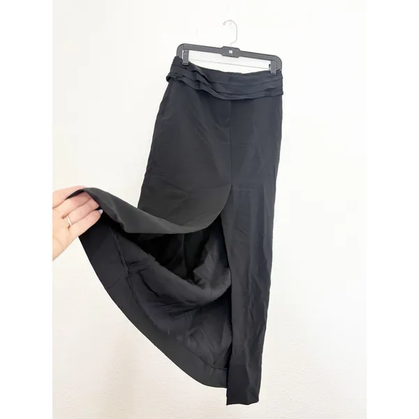 Zara Tuxedo Pencil Skirt Medium Black Satin Cumber-bun Cocktail Office Siren - Image 11