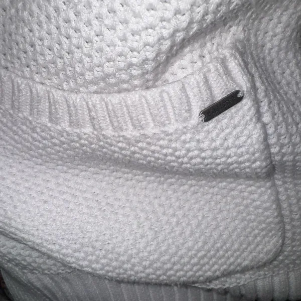 Textured knit open front cardigan - Image 4