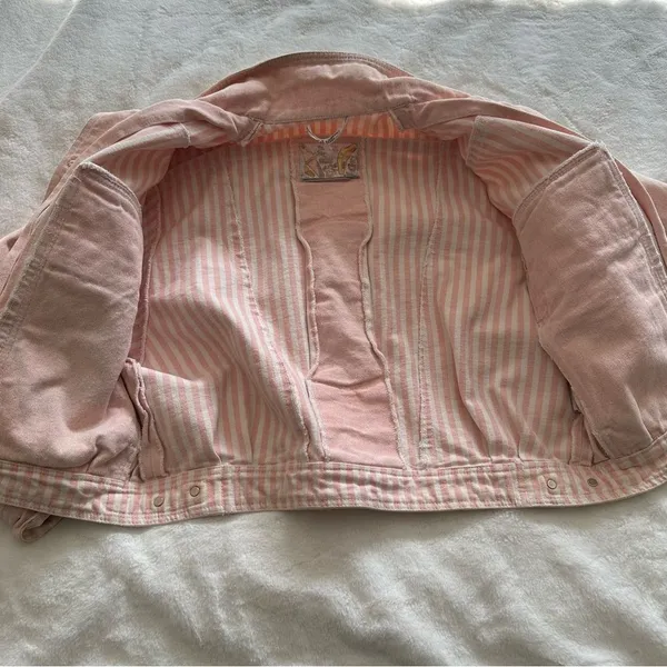 MBD by Bitterman Vintage 80s Pink Denim Jacket Size Medium - Image 8