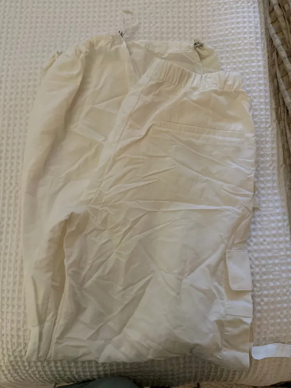Zara White Cargo Pants  - Image 2