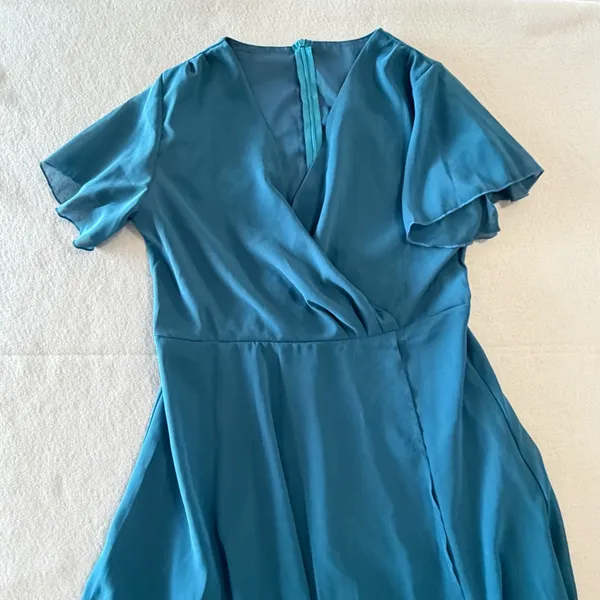 Women's Flutter Short Sleeve Dress Size Large #260631 - Image 5