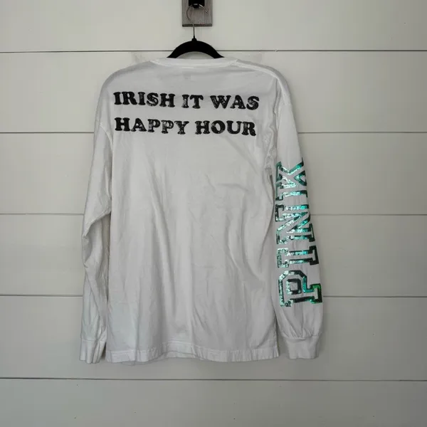 Victoria’s Secret Pink Women’s Medium Irish Longsleeve - Image 3