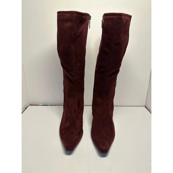Impo WineSuede Pointed Toe Kitten Heel Slouch Boots Size 6.5 - Image 3