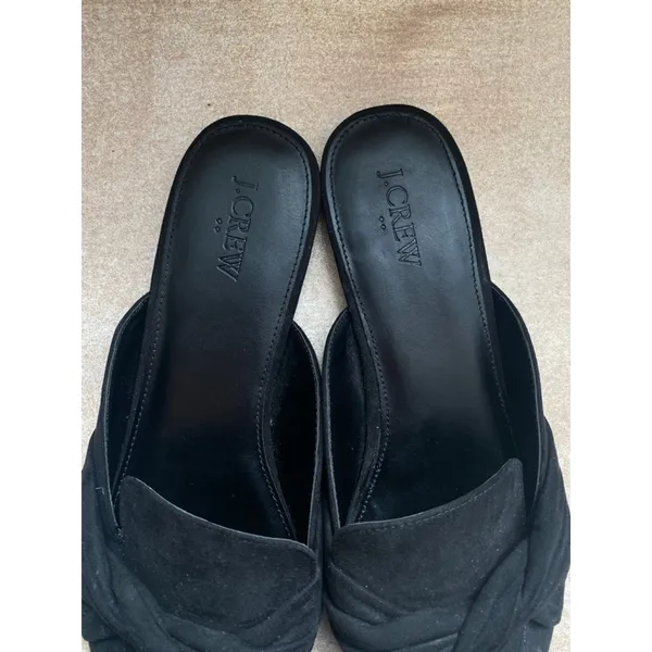 J.Crew Pointed Toe Slip-On Loafers Black Suede Knotted 9 Preppy Yacht‎ City Luxe - Image 8