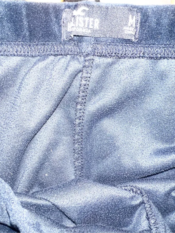 Hollister Navy Velvet Women's Lounge Mini Pull On Shorts - Image 6