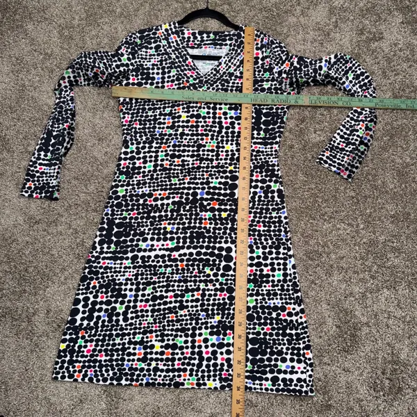 IBKUL Long Sleeve Dress Women Small Multi Color Polka Dot Excellent UPF Cooling - Image 3