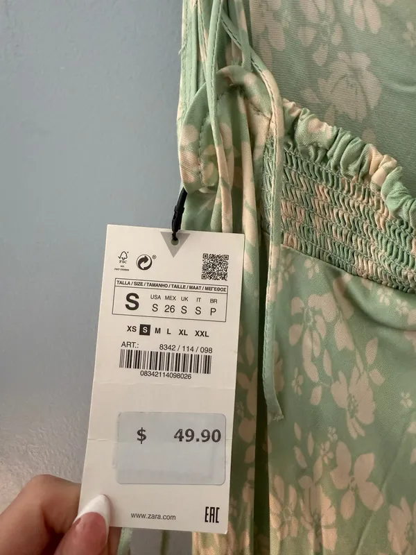 ZARA Satin Dress Midi  - Image 4