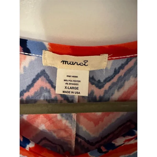 ☘️☘️☘️Marci Women's XL Multicolor Geometric Tank Top V-Neck Sleeveless ☘️☘️☘️ - Image 3