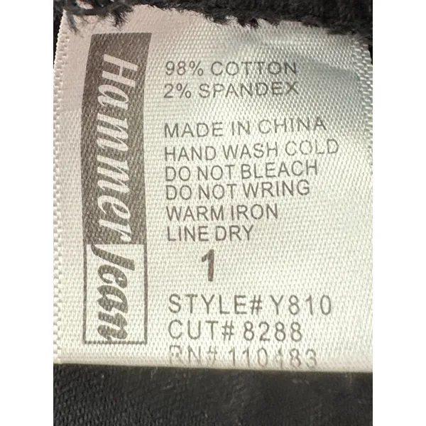 Hammer Jeans Black Super Flare High WAisted Women's Juniors Sz 1 - Image 10