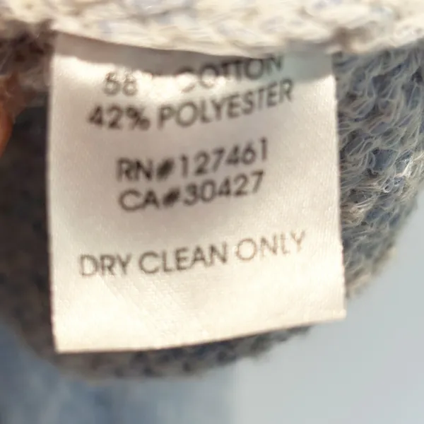 Wildfox Cropped Star Print Light Blue Sweater - size Small - Image 4