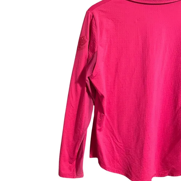 Bette & Court Swing Pink UPF 50 Quarter Zip Golf Top Moisture Wicking Large - Image 8