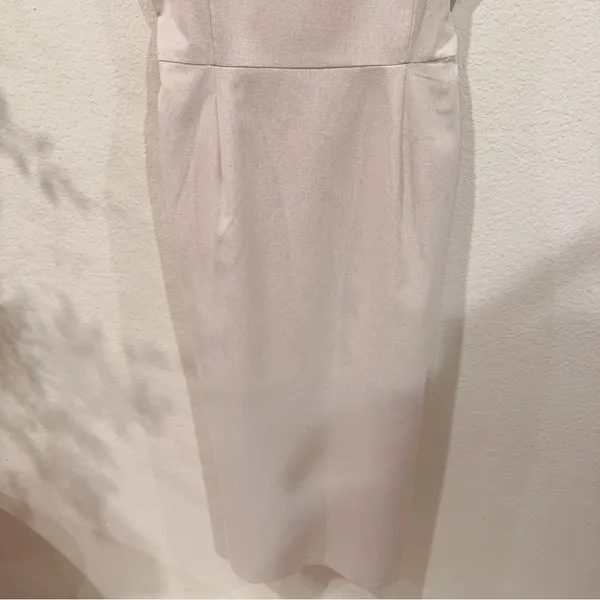 Wheat Linen Blend Midi Dress Jaime | The Fifth Label - Image 9
