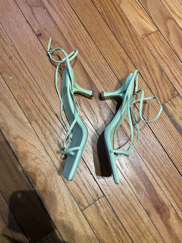 Jeffrey Campbell Fluxx In Green Mint colorful kitten low heel y2k square coquett - Image 4