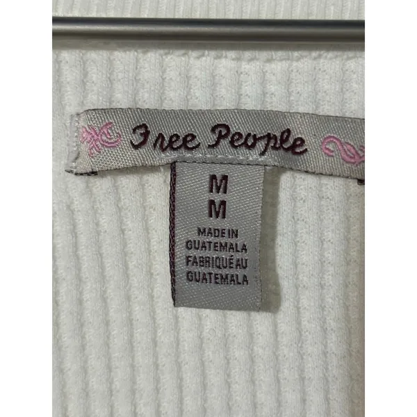 Free People Santa Clara Thermal Henley Womens Medium Alabaster NWT - Image 8
