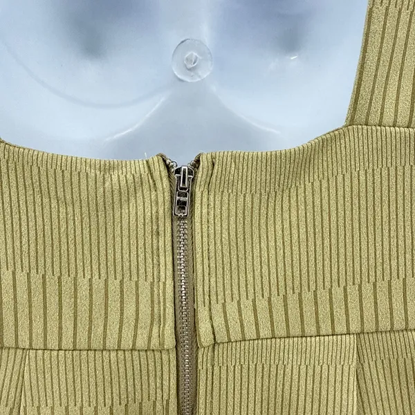 Hello Molly Give Me One More Minute Midi Dress NWT US 2 XS Olive Green‎ Low Back - Image 7