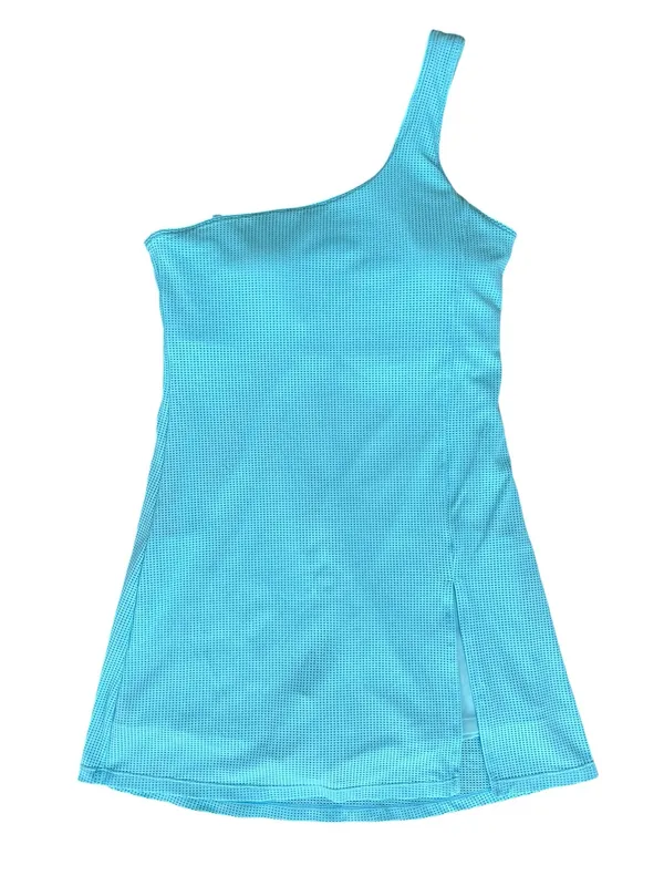 Beach Riot Women’s Harlee One Shoulder Mesh Tennis Mini Dress In Blueberry Ice - Image 3