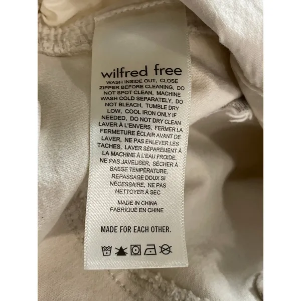 Aritzia Wilfred Free Women's Beige High Rise Wide Leg Baggy Trousers Pants Sz 6 - Image 6