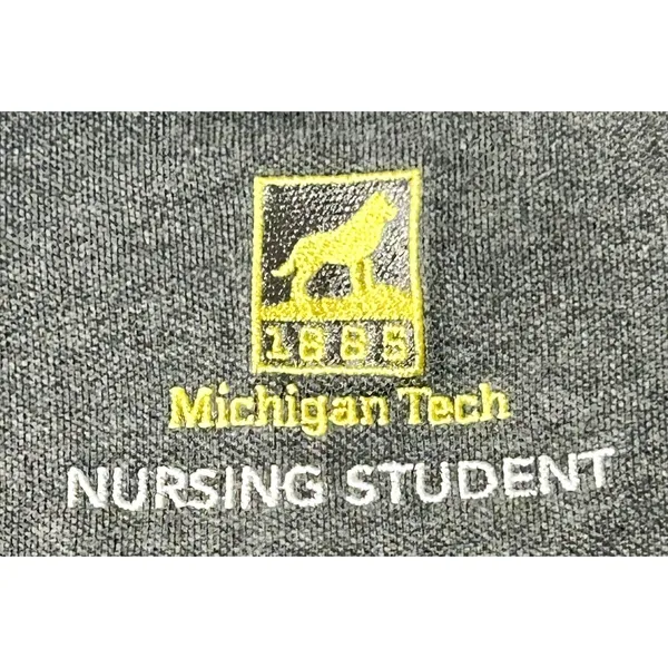 Lands End Women Lg Gray Michigan Tech University MTU Nursing Student Polo Shirt - Image 2