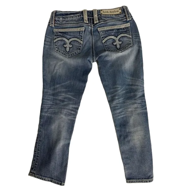 Rock Revival Jeans Size 27 Capri Alanis Inseam 23 Inches - Image 3