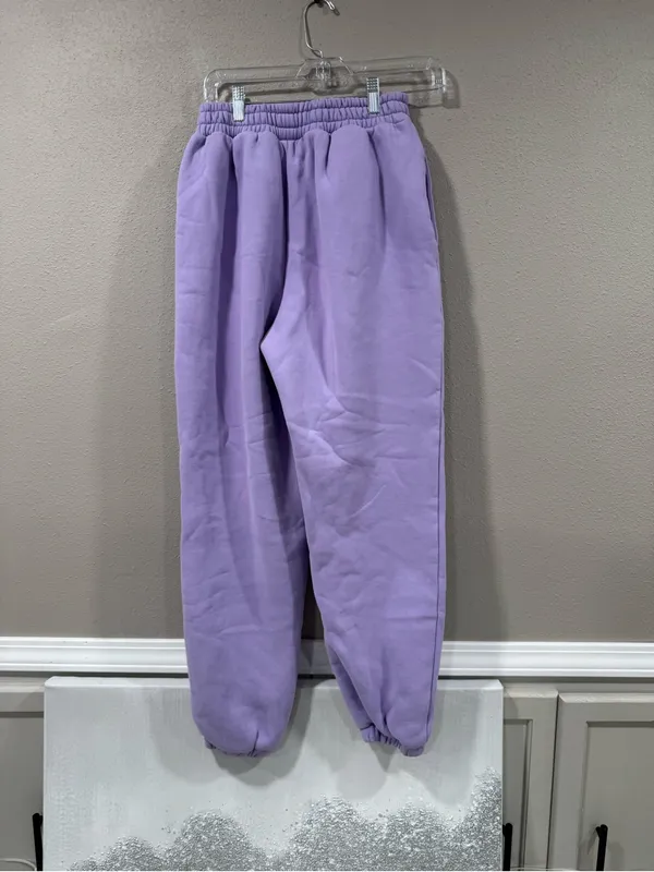 Comfrt Pastel Sweatpants Lavender Purple - Image 4